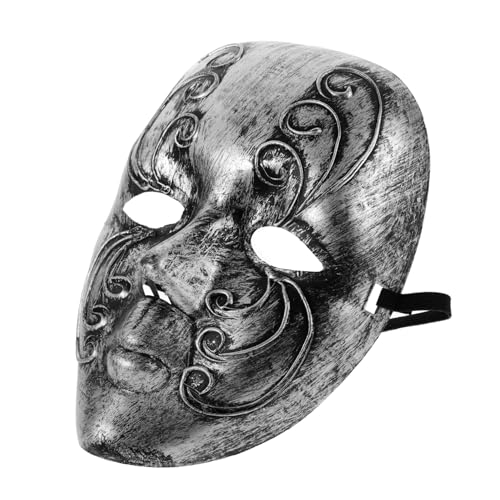FRCOLOR Venezianische Vollgesichtsmaske Retro Vintage Stil Halloween Karneval Maskenball Maske für Damen und Herren Silberne Masquerade Maske für Kostümpartys FRCOLOR Venezianische Vollgesichtsmaske Retro Vintage Stil Halloween Karneval Maskenball Maske für Damen und Herren Silberne Masquerade Maske für Kostümpartys von FRCOLOR