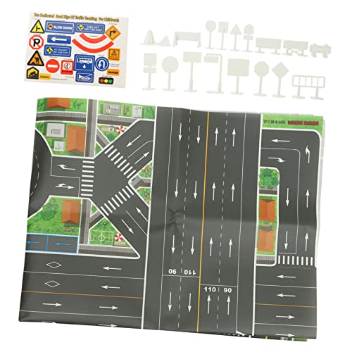 FRCOLOR Verkehrsschilder Spielset Teilig Straßenverkehr Lernspielzeug mit Stadtkarte für Vorschule Kindergarten Plastikbasiert Pädagogisch für Verkehrserziehung und Spielspaß FRCOLOR Verkehrsschilder Spielset Teilig Straßenverkehr Lernspielzeug mit Stadtkarte für Vorschule Kindergarten Plastikbasiert Pädagogisch für Verkehrserziehung und Spielspaß von FRCOLOR