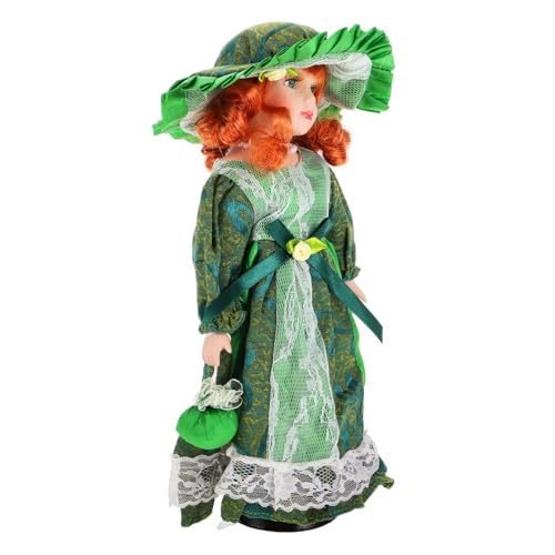 FRCOLOR Viktorianische Porzellanpuppe Miniatur Retro Puppenhaus Dekoration Handgefertigte Keramik Damenfigur Sammlerobjekt für Zuhause und von FRCOLOR