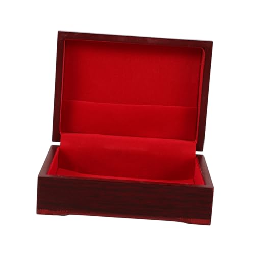 FRCOLOR Vintage Poker Holzbox mit Deckel Kompakte Spielkarten Aufbewahrungsbox aus Natürlichem Holz Vielseitiger Kartenhalter für Poker und Kleine Gegenstände Praktische Desktop von FRCOLOR