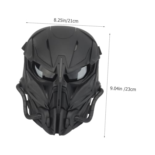 FRCOLOR Vollgesichts Schutzmaske Schwarz Verstellbar Langlebig für Outdoor Sport und Cosplay Atmungsaktiv Herren Steampunk Gesichtsmaske für Kostüm und Freizeit FRCOLOR Vollgesichts Schutzmaske Schwarz Verstellbar Langlebig für Outdoor Sport und Cosplay Atmungsaktiv Herren Steampunk Gesichtsmaske für Kostüm und Freizeit von FRCOLOR