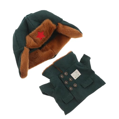 FRCOLOR Warmer Wintermantel und Mütze für Kleine Puppen und Plüschtiere Kuscheliges Polyester Kreative Verkleidung für Fantasievolles Rollenspiel von FRCOLOR