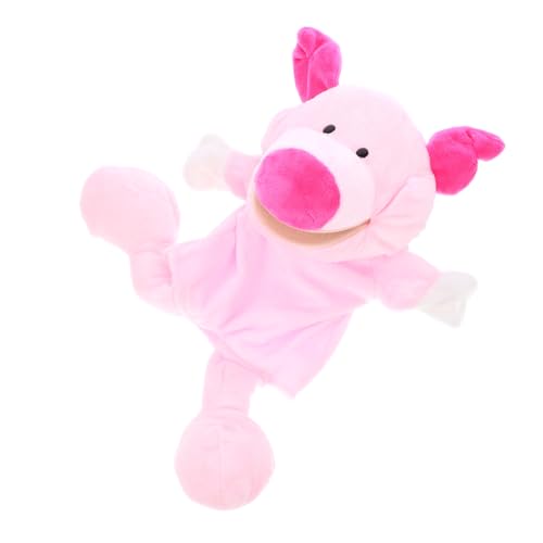 FRCOLOR Weiche Schwein Handpuppe aus Plüsch Interaktives Pädagogisches Tierhandspielzeug für Geschichten Erzählen Rollenspiele und Kindererziehung Kuscheliges PP Baumwollmaterial von FRCOLOR