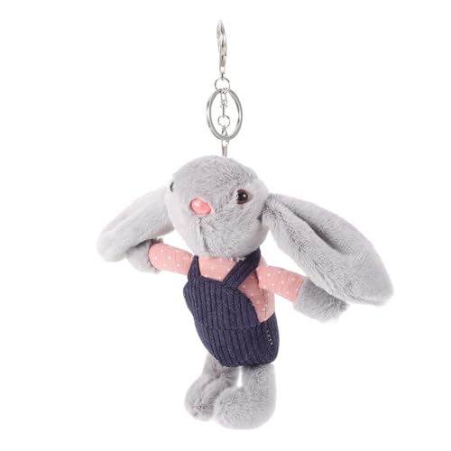 FRCOLOR Weicher Plüsch Kaninchen Schlüsselanhänger mit Langen Ohren Niedliches Kuscheltier Anhänger für Mädchen Grauer Bunny Anhänger aus Kurzflorigem Stoff Langlebiges PP Baumwoll FRCOLOR Weicher Plüsch Kaninchen Schlüsselanhänger mit Langen Ohren Niedliches Kuscheltier Anhänger für Mädchen Grauer Bunny Anhänger aus Kurzflorigem Stoff Langlebiges PP Baumwoll von FRCOLOR