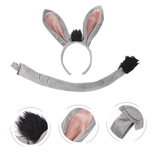 FRCOLOR Weiches Esel Ohren Haarband für Bequemes Kopfband mit Tierisches Kostümzubehör für Halloween Karneval Bühnenauftritte und Partys Hautfreundlich und Langlebig von FRCOLOR