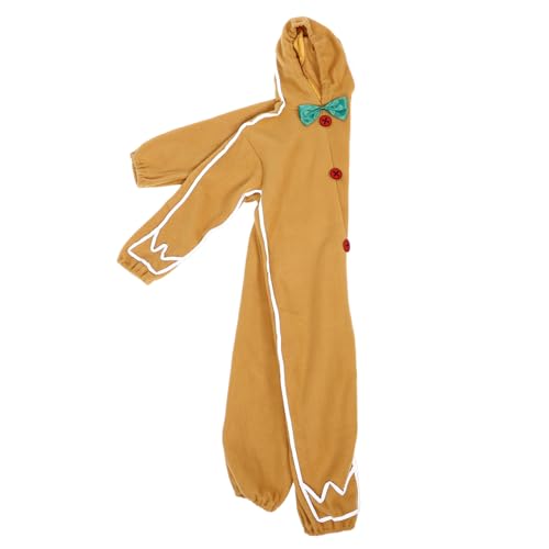 FRCOLOR Weihnacht Kostüm Gingerbread Man Cosplay Anzug für Mädchen Jungen Party Verkleidung Cartoon Stil Fasching Halloween von FRCOLOR