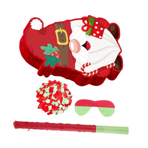 FRCOLOR Weihnachts-piñata Mit Gnom-motiv Einfach Zu Befüllen Hängende Party-dekoration Für Gemeinschaftsveranstaltungen Und Schulaktivitäten Geeignet Für Weihnachtsfeiern Geburtstage von FRCOLOR