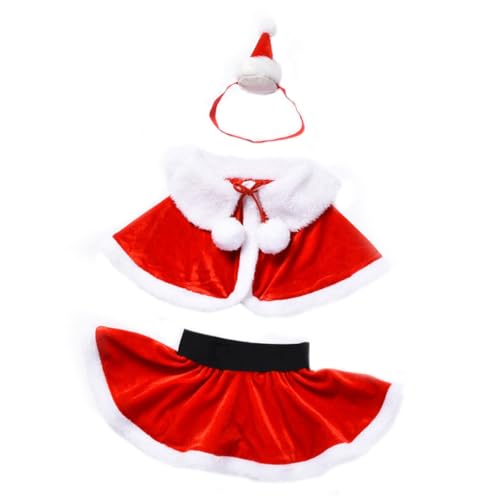 FRCOLOR Weihnachtliches Mädchen Cosplay Outfit Teiliges mit Cape Oberteil und Kurzem Rock Wiederverwendbar für Party Tanz Fotos und Festliche Weihnachtsfeiern FRCOLOR Weihnachtliches Mädchen Cosplay Outfit Teiliges mit Cape Oberteil und Kurzem Rock Wiederverwendbar für Party Tanz Fotos und Festliche Weihnachtsfeiern von FRCOLOR