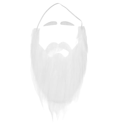 FRCOLOR Weihnachts Kostümset Langfloriges Plüsch Fake Bart und Augenbrauen Hautfreundlich Bequem für Cosplay und Party Deko von FRCOLOR