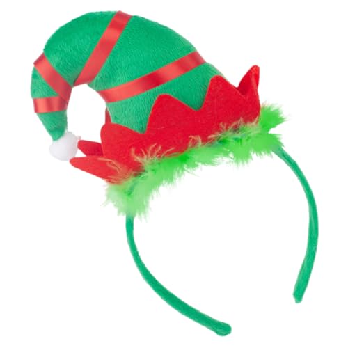 FRCOLOR Weihnachts-haarreif mit Elfenmütze Festliches Stirnband für Cosplay und Party Langlebiges Material Leuchtendes Design Geeignet für Mädchen und Familien für Weihnachts von FRCOLOR