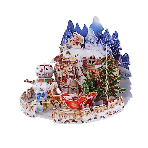 FRCOLOR Weihnachtsbausteine DIY Kreatives Bauspielzeug Weihnachtshaus Modell Bausatz Ab Jahre Langlebig Fördert Geduld Kreativität Eltern Junge Mädchen Aktivitäten von FRCOLOR