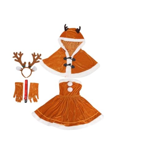 FRCOLOR Weihnachtskostüm Cosplay Kleid Niedliches Elk Beauty Design Warmes für Festliche Auftritte Weihnachtsfeier und Bühnenperformance von FRCOLOR