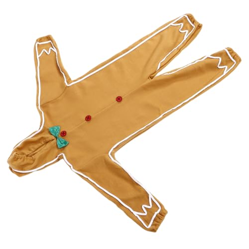 FRCOLOR Weihnachtskostüm Gingerbread Man Jumpsuit Leichtes Bühnenkostüm Cosplay Party Verkleidung Jungen Mädchen für Xmas Aufführung von FRCOLOR