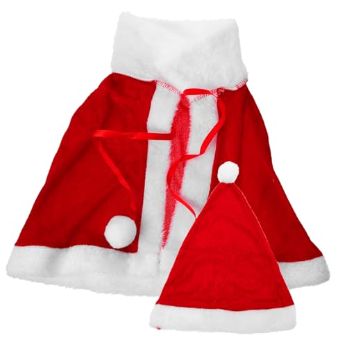 FRCOLOR Weihnachtskostüm Santa Cape Weihnachtsumhang Santa Claus Kostüm für festliche Fotosession Klassischer Wärmender Umhang für Jungen Mädchen von FRCOLOR