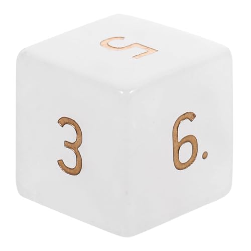FRCOLOR Weißer Kristallwürfel Kleiner Spielwürfel für Brettspiele Party Würfel Glücksspiel Zubehör und Lernspiele Vielseitig Tragbar von FRCOLOR