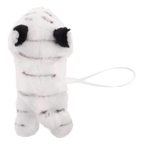 FRCOLOR Weißer Tiger Plüschtier Schulter Accessoire Magnetisch Weiches Kuscheltier Für Cosplay Kostüm Party Zubehör Niedliches Kleines Dschungel Stofftier von FRCOLOR