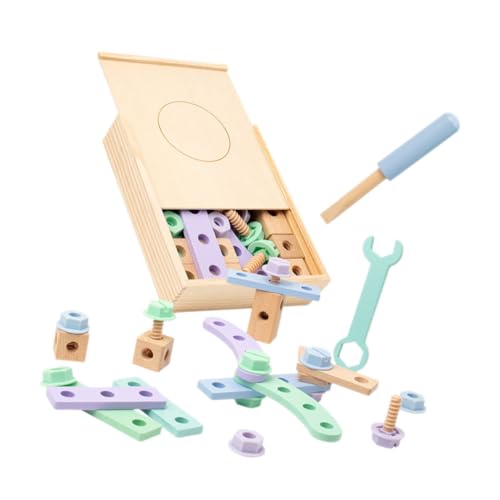 FRCOLOR Werkzeugkiste für Holzwerkzeuge Kreatives DIY zur Selbstmontage Pädagogisches Lernspielzeug für Kleinkinder für Zuhause und Unterwegs FRCOLOR Werkzeugkiste für Holzwerkzeuge Kreatives DIY zur Selbstmontage Pädagogisches Lernspielzeug für Kleinkinder für Zuhause und Unterwegs von FRCOLOR