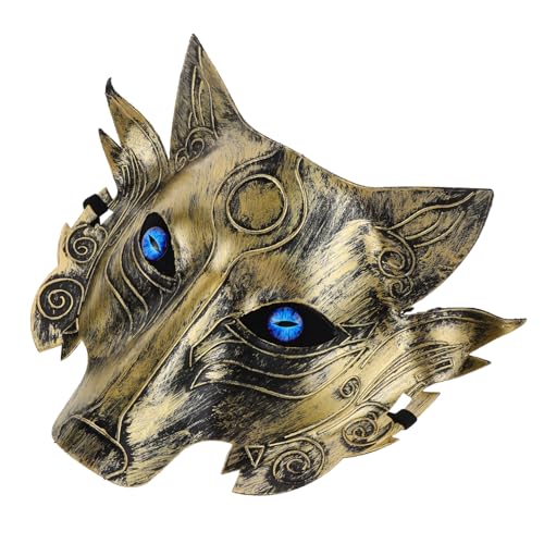 FRCOLOR Wolf Maske für Halloween Handgefertigte Wolf Maske Cosplay Zubehör für Tierische Outdoor Spielmaske Verstärktem für Maskenbälle Festlichkeiten FRCOLOR Wolf Maske für Halloween Handgefertigte Wolf Maske Cosplay Zubehör für Tierische Outdoor Spielmaske Verstärktem für Maskenbälle Festlichkeiten von FRCOLOR