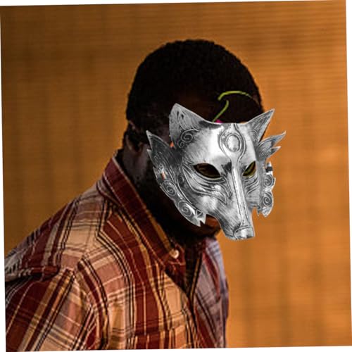 FRCOLOR Wolfkopf Halloween Maske PVC Leicht Gruselig Cosplay Tiermaske für Kostümparty Karneval Maskerade Erwachsene von FRCOLOR
