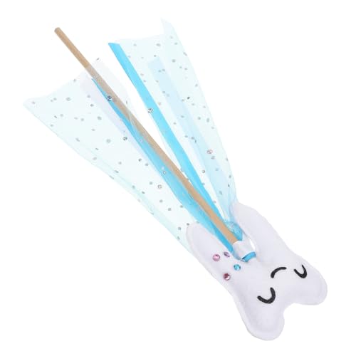 FRCOLOR Zauberstab Leicht Tragbar mit Blauem Band Feenstab für Party Kostüm Zubehör Mädchen Feenkostüm Zubehör für Dress up und Aufführungen von FRCOLOR