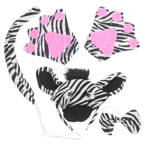 FRCOLOR Zebra Kostüm Set für Erwachsene Teiliges Tierkostüm mit Stirnband Fliege und Handschuhen für Halloween Karneval Bühnenauftritte und Partys FRCOLOR Zebra Kostüm Set für Erwachsene Teiliges Tierkostüm mit Stirnband Fliege und Handschuhen für Halloween Karneval Bühnenauftritte und Partys von FRCOLOR