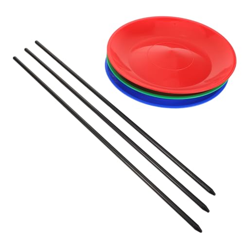 FRCOLOR Zirkus Jonglierplatten mit Handstab Leichte Bunte Kunststoff Teller für Anfänger Sensomotorisches Training Hand Auge Koordination Bühnenrequisiten für Zirkus und Party FRCOLOR Zirkus Jonglierplatten mit Handstab Leichte Bunte Kunststoff Teller für Anfänger Sensomotorisches Training Hand Auge Koordination Bühnenrequisiten für Zirkus und Party von FRCOLOR