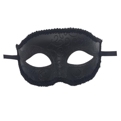 FRCOLOR kostüme für maskenball mundschutzmasken Halloween-Maske Schwarz Maskerade-Maske kleidung Augenmaske Partymaske Abschlussball bilden Venedig Augenbinde Männer und Frauen von FRCOLOR