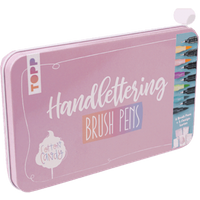 TOPP 18243 Handlettering Designdose Brush Pens Cotton Candy - in den Farben Orange, Rosa, Violett, Türkis, Grün und Grau TOPP 18243 Handlettering Designdose Brush Pens Cotton Candy - in den Farben Orange, Rosa, Violett, Türkis, Grün und Grau von FRECHVERLAG