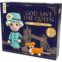 TOPP 18419 Häkelset God save the Queen - Das inoffizielle Häkelset mit Anleitung und Material für Queen und Corgi zum Selber-Häkeln von FRECHVERLAG