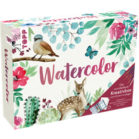 TOPP 18470 Watercolor - Die wunderbare Kreativbox. Mit Anleitungsbuch und Material von FRECHVERLAG