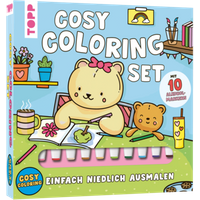 TOPP 18714 Cosy Coloring Ausmalset - Einfach niedlich ausmalen von FRECHVERLAG