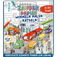 TOPP 29022 Zauberpapier Wimmel-Mal-Rätselbuch - In der Stadt von FRECHVERLAG