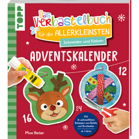 TOPP 29163 Das Adventskalender-Verbastelbuch für die Allerkleinsten. Schneiden und Kleben. Weihnachtskugeln. von FRECHVERLAG