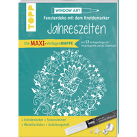 TOPP 7170 Maxi-Vorlagenmappe Fensterdeko mit dem Kreidemarker - Jahreszeiten. Inkl. Original Kreul-Kreidemarke von FRECHVERLAG