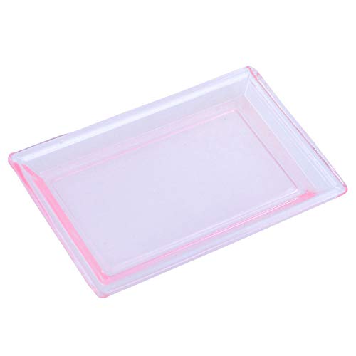 FREDY 4 StüCk Plastik Transparent Tabletts Puppenhaus Miniaturen Dekoration 1:12 Mensur 4Cm Rose Rot von FREDY