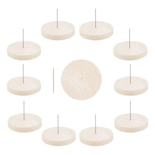 FREEBLOSS 10 Stück Häkelpuppenständer, 6 cm großer Puppenhalter mit einfacher Stahlnadel, Puppenständer zum Filzen, Puppenständer mit Holzsockel, Halterung für Actionfiguren FREEBLOSS 10 Stück Häkelpuppenständer, 6 cm großer Puppenhalter mit einfacher Stahlnadel, Puppenständer zum Filzen, Puppenständer mit Holzsockel, Halterung für Actionfiguren von FREEBLOSS