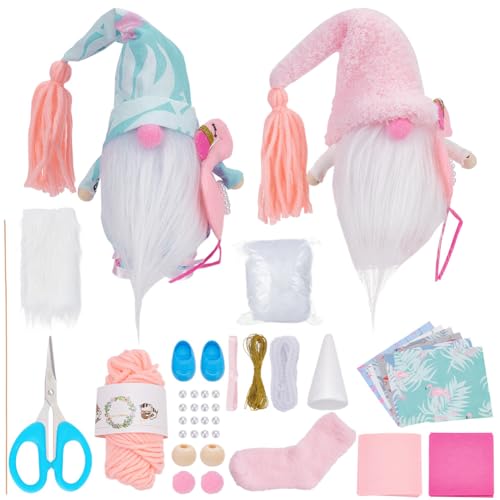 FREEBLOSS 2 Set GNOME Plüsch DIY Kit, DIY Set Für Ausgestopfte GNOME Mit Flamingo Puppenbausatz, DIY GNOME Puppenbausatz, Set Zum Basteln Ausgestopfter Zwerge Für Anfänger FREEBLOSS 2 Set GNOME Plüsch DIY Kit, DIY Set Für Ausgestopfte GNOME Mit Flamingo Puppenbausatz, DIY GNOME Puppenbausatz, Set Zum Basteln Ausgestopfter Zwerge Für Anfänger von FREEBLOSS