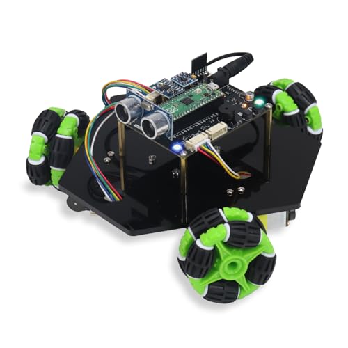 FREENOVE Omni Wheel Car Kit for Raspberry Pi Pico (Included), Dual-core Arm Cortex-M0+ Microcontroller, 3-Wheel and 4-Wheel Forms, Accelerometer Module, Compass Module, Ultrasonic Distance Sensor von FREENOVE