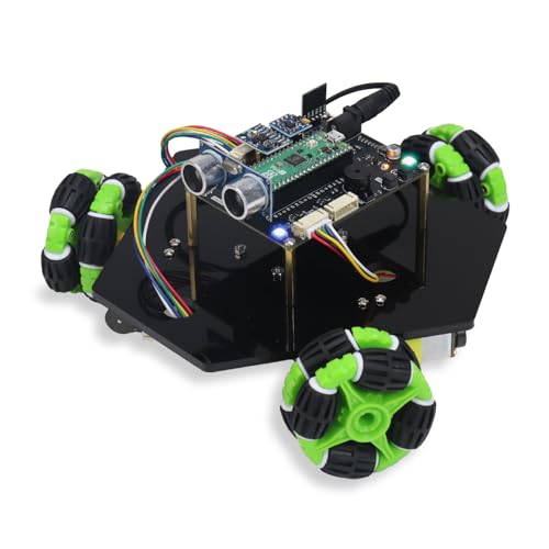 Freenove Omni Wheel Car Kit for Raspberry Pi Pico 2 (Included), Dual Arm Cortex-M33 and Dual Hazard3 RISC-V Microcontroller, 3-Wheel and 4-Wheel Forms, Accelerometer Module, Compass Module von FREENOVE