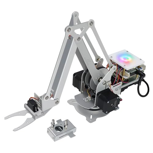 Freenove Robot Arm Kit for Raspberry Pi 5 4 B 3 B+ B A+, Stepper Motor, Metal Structure, Clamping Mode, Drawing Mode, Record and Replay, App Control (Raspberry Pi NOT Included) von FREENOVE