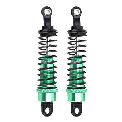 2pcs RC Auto Stoßdämpfer 1/16 Skala | Aluminium-Legierung Dämpfer für vorne/hinten | 73mm Länge LKW-Upgrade | Ersatz für abgenutzte Teile (grün) von FRELEAN