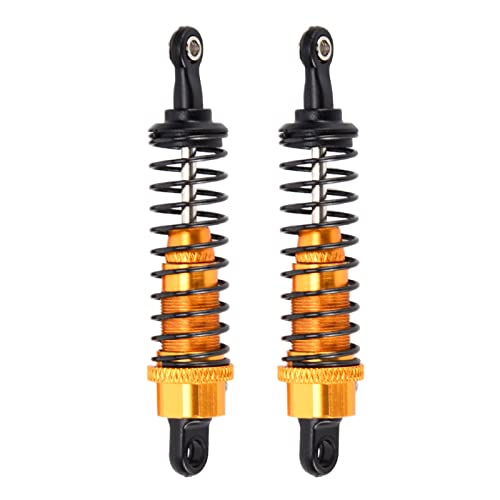 2pcs RC Car Shock Absorber 1/16 Scale | Aluminum Alloy Damper for Front/Rear | 73mm Length Truck Upgrade | Replacement for Worn Parts (Gold) von FRELEAN