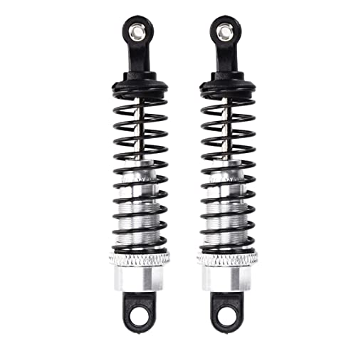 2pcs RC Car Shock Absorber 1/16 Scale | Aluminum Alloy Damper for Front/Rear | 73mm Length Truck Upgrade | Replacement for Worn Parts (Silver) von FRELEAN