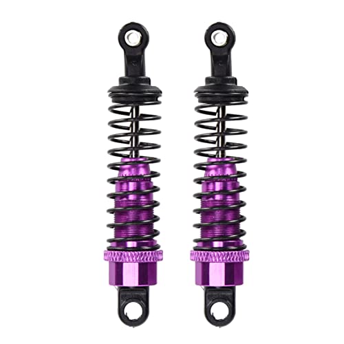 2pcs RC Car Shock Absorber 1/16 Scale | Aluminum Alloy Damper for Front/Rear | 73mm Length Truck Upgrade | Replacement for Worn Parts (Violet) von FRELEAN