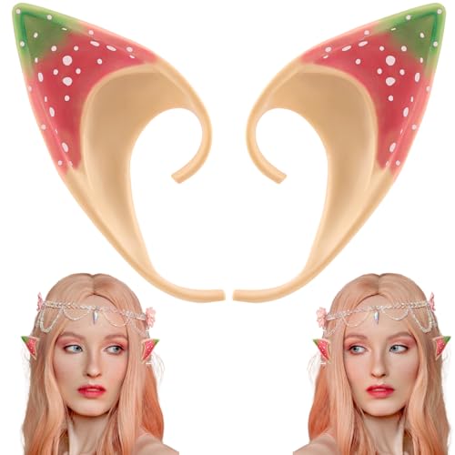 FRESHME Elfenohren der Renaissance, kurz, Erdbeerfarben, Feenohren, Pilz, Elfenohren, Renaissance, Renaissance, Renfaire, Pilz, Cosplay, Kostüm, Maskerade, Zubehör für Damen und Erwachsene FRESHME Elfenohren der Renaissance, kurz, Erdbeerfarben, Feenohren, Pilz, Elfenohren, Renaissance, Renaissance, Renfaire, Pilz, Cosplay, Kostüm, Maskerade, Zubehör für Damen und Erwachsene von FRESHME