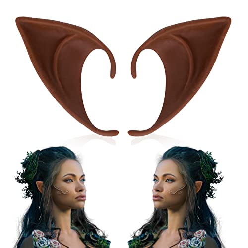 FRESHME Mittelbraune Feenohren – Pixie Pointy Tan Black Elf Ears, Fairy Requisiten für Halloween Renaissance Weihnachten Fantasy LARP Maskerade Party Kostüm FRESHME Mittelbraune Feenohren – Pixie Pointy Tan Black Elf Ears, Fairy Requisiten für Halloween Renaissance Weihnachten Fantasy LARP Maskerade Party Kostüm von FRESHME