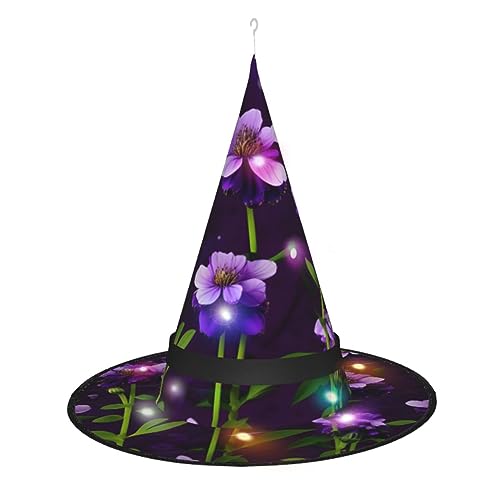 FRESQA Blühende lila Blumen, magisches Halloween-Kostüm-Accessoire mit LED-Lichtern, bequeme Oxford-Stoff-Konstruktion von FRESQA