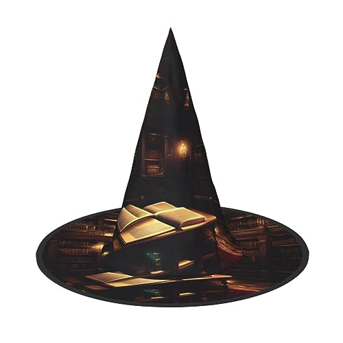FRESQA Buchzimmer, geheimnisvolle Bibliothek, schicker Halloween-Hexenhut für Damen, Top Wahl für das beste Halloween-Kostüm-Ensemble FRESQA Buchzimmer, geheimnisvolle Bibliothek, schicker Halloween-Hexenhut für Damen, Top Wahl für das beste Halloween-Kostüm-Ensemble von FRESQA