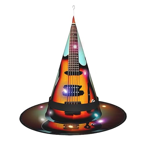FRESQA Gitarre, Bass, Musikinstrument, magisches Halloween-Kostüm, Zubehör mit LED-Lichtern, bequeme Oxford-Stoff-Konstruktion von FRESQA