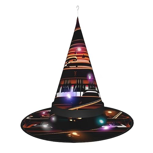 FRESQA Klavier-/Violin-Musiknoten, magisches Halloween-Kostüm-Zubehör mit LED-Lichtern, bequeme Oxford-Stoff-Konstruktion von FRESQA